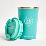 Turquoise Insulated Tumbler with lid. Sustainable Branded merchandise