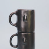 Black Clay Coffee Mug. Artisan made