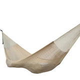 Handwoven cotton hammock neutral colours