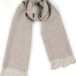 100% baby alpaca unisex scarf light grey