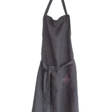 Dark grey unisex linen apron