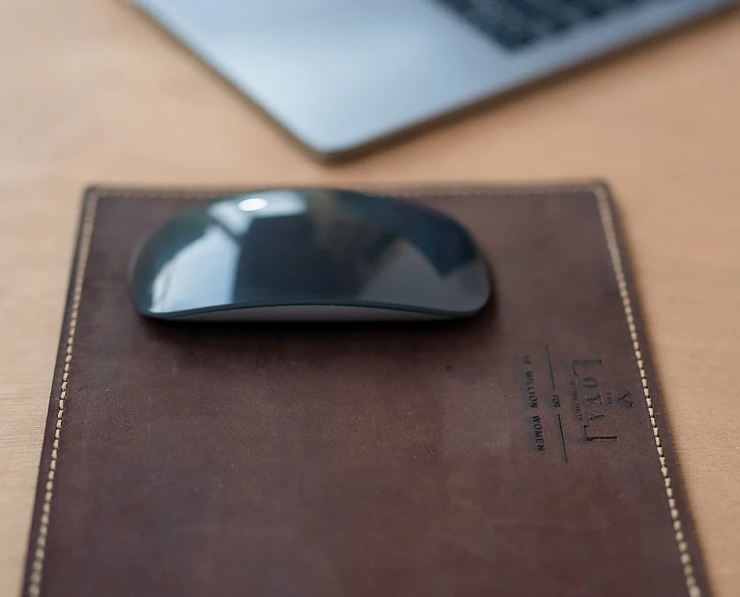 Leather Mouse Pad. Vegan corporate branded gifts