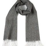 100% baby alpaca unisex scarf dark grey