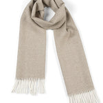 100% baby alpaca unisex scarf beige