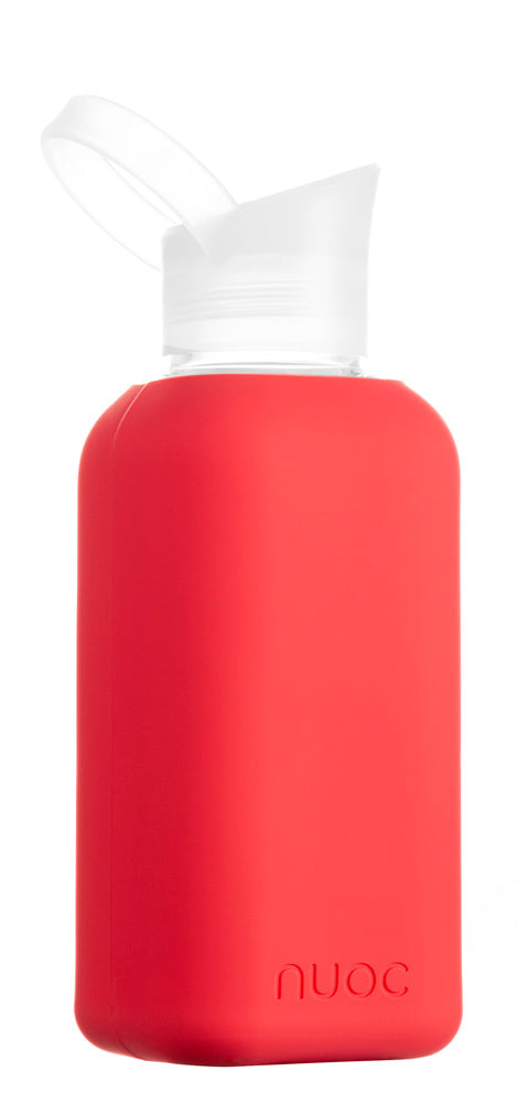 Eco glass bottle and silicon sleeve 500ml in orange