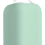 Eco glass bottle and silicon sleeve 500ml in light green