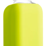 Eco glass bottle and silicon sleeve 500ml in lime