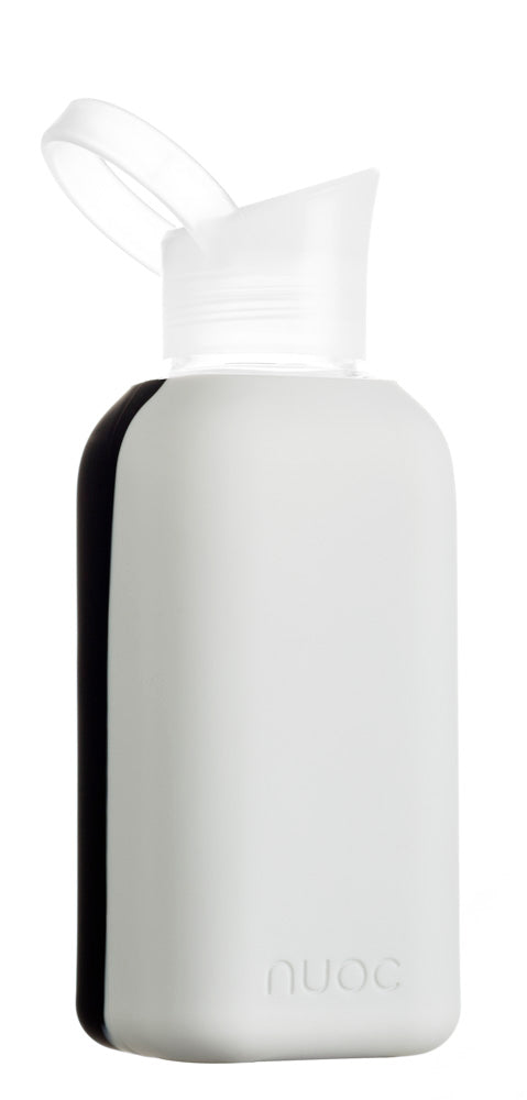 Eco glass bottle and silicon sleeve 500ml black and white