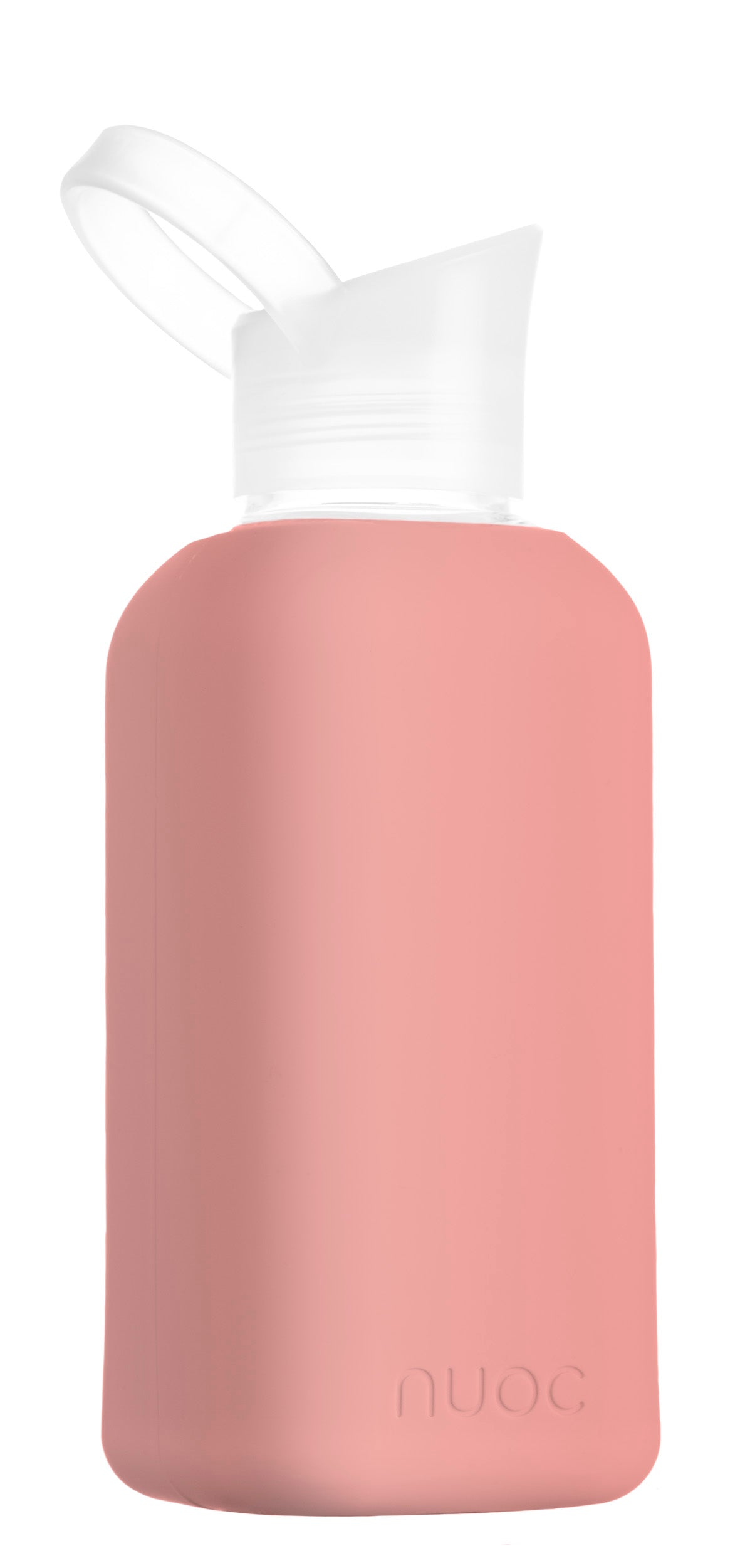 Eco glass bottle and silicon sleeve 500ml  in pink