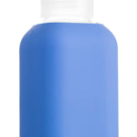 Eco glass bottle and silicon sleeve 500ml  in bright blue