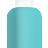 Eco glass bottle and silicon sleeve 500ml in turqoise