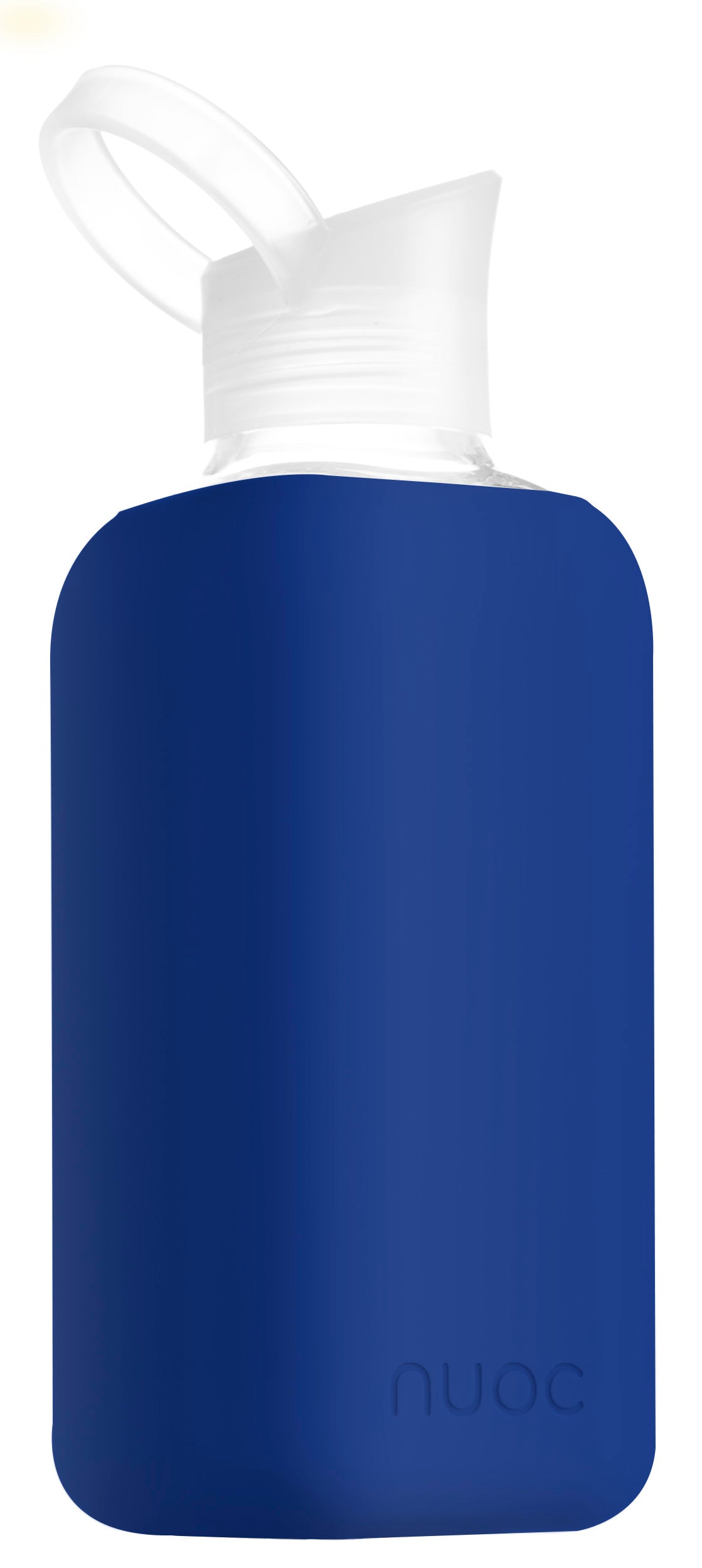 Eco glass bottle and silicon sleeve 500ml in navy blue