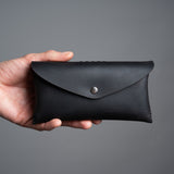 Black Vegan Leather Small Pouch