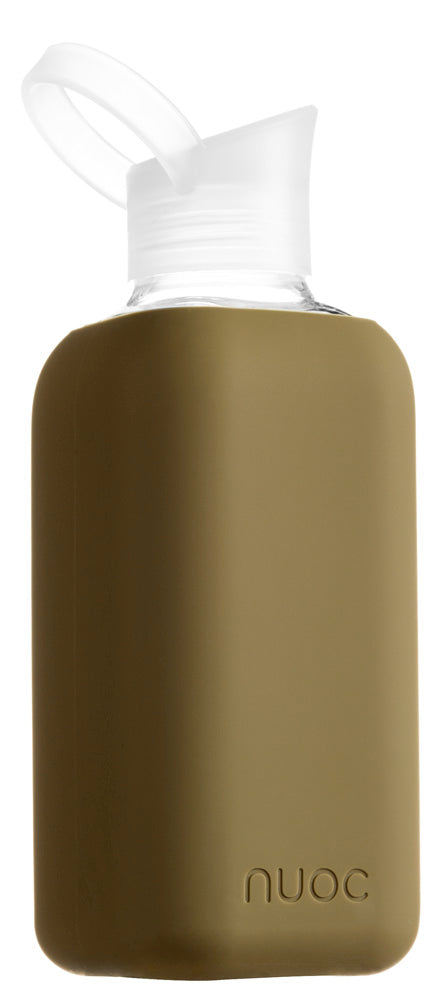 Eco glass bottle and silicon sleeve 500ml in brown