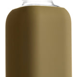 Eco glass bottle and silicon sleeve 500ml in brown