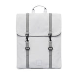 Cool grey vegan slim backpack. Eco-friendly branded merchandise