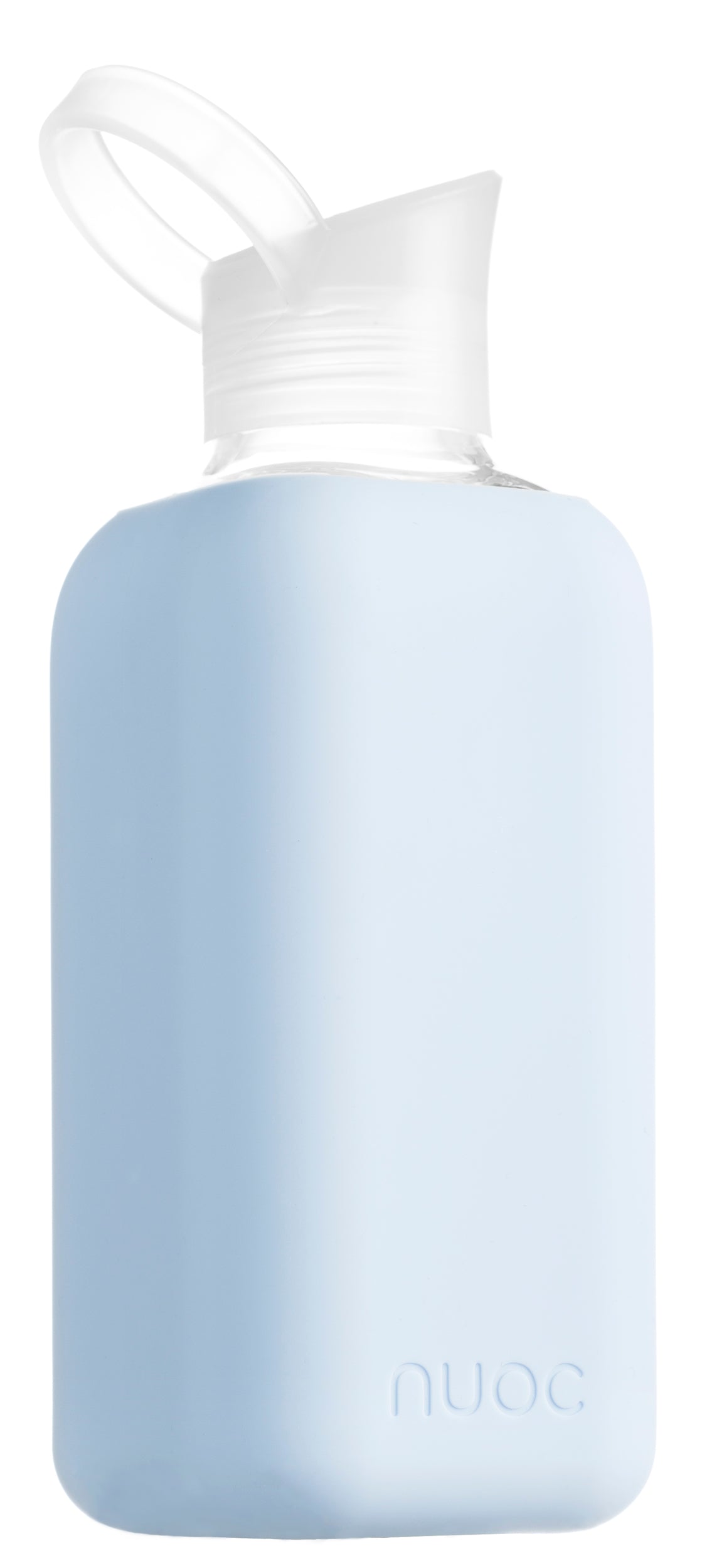 Eco glass bottle and silicon sleeve 500ml in baby blue