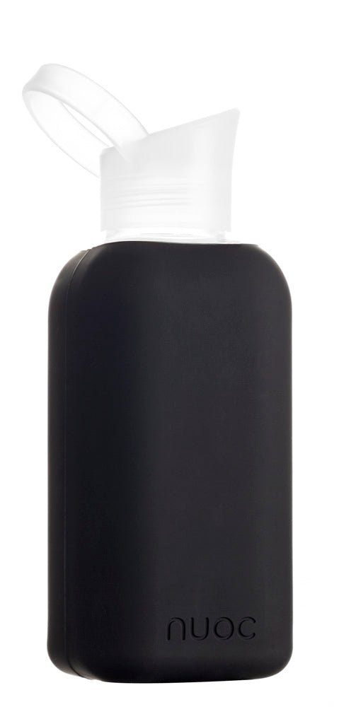 Eco glass bottle and silicon sleeve 500ml in black