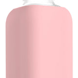 Eco glass bottle and silicon sleeve 500ml in light pink