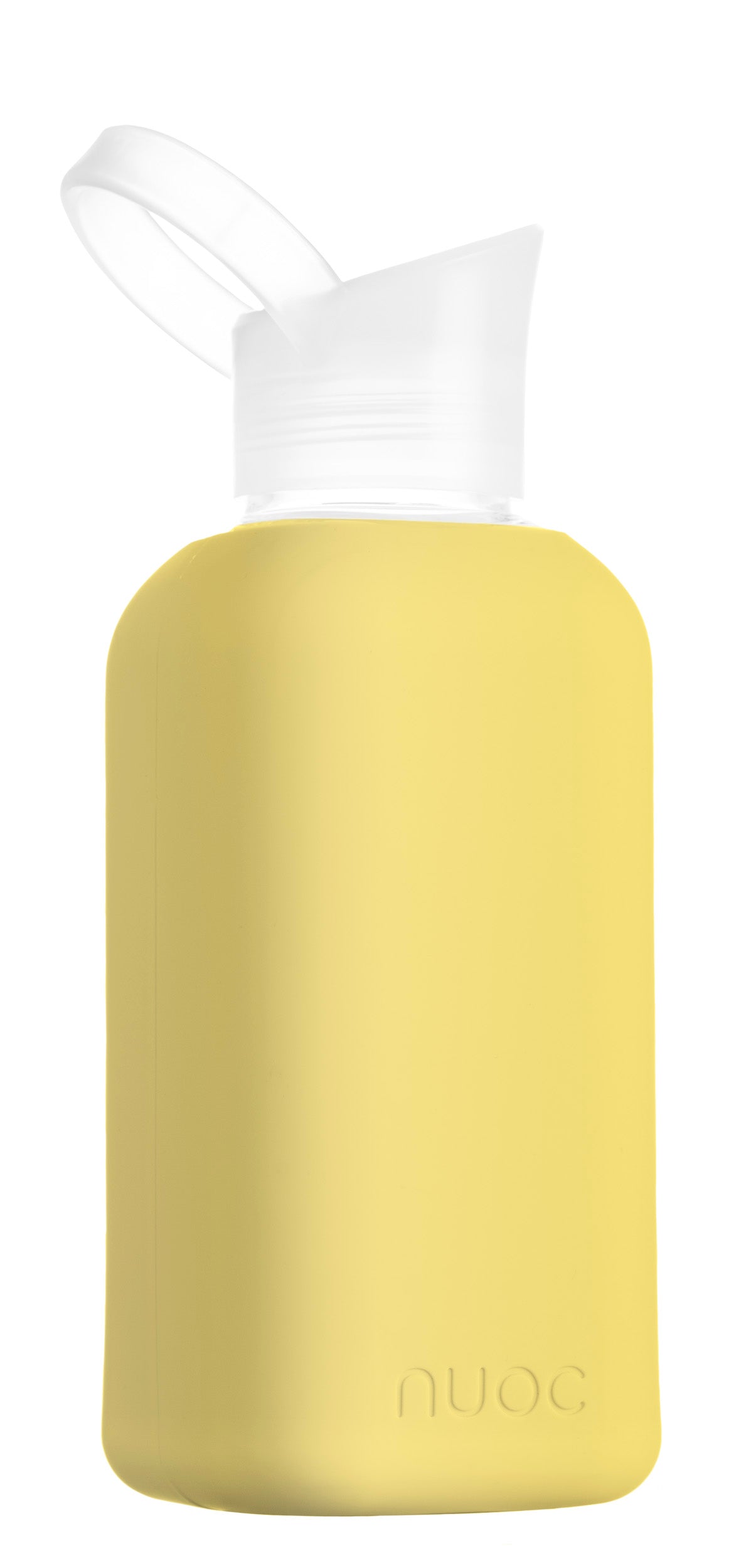 Eco glass bottle and silicon sleeve 500ml in  light yellow