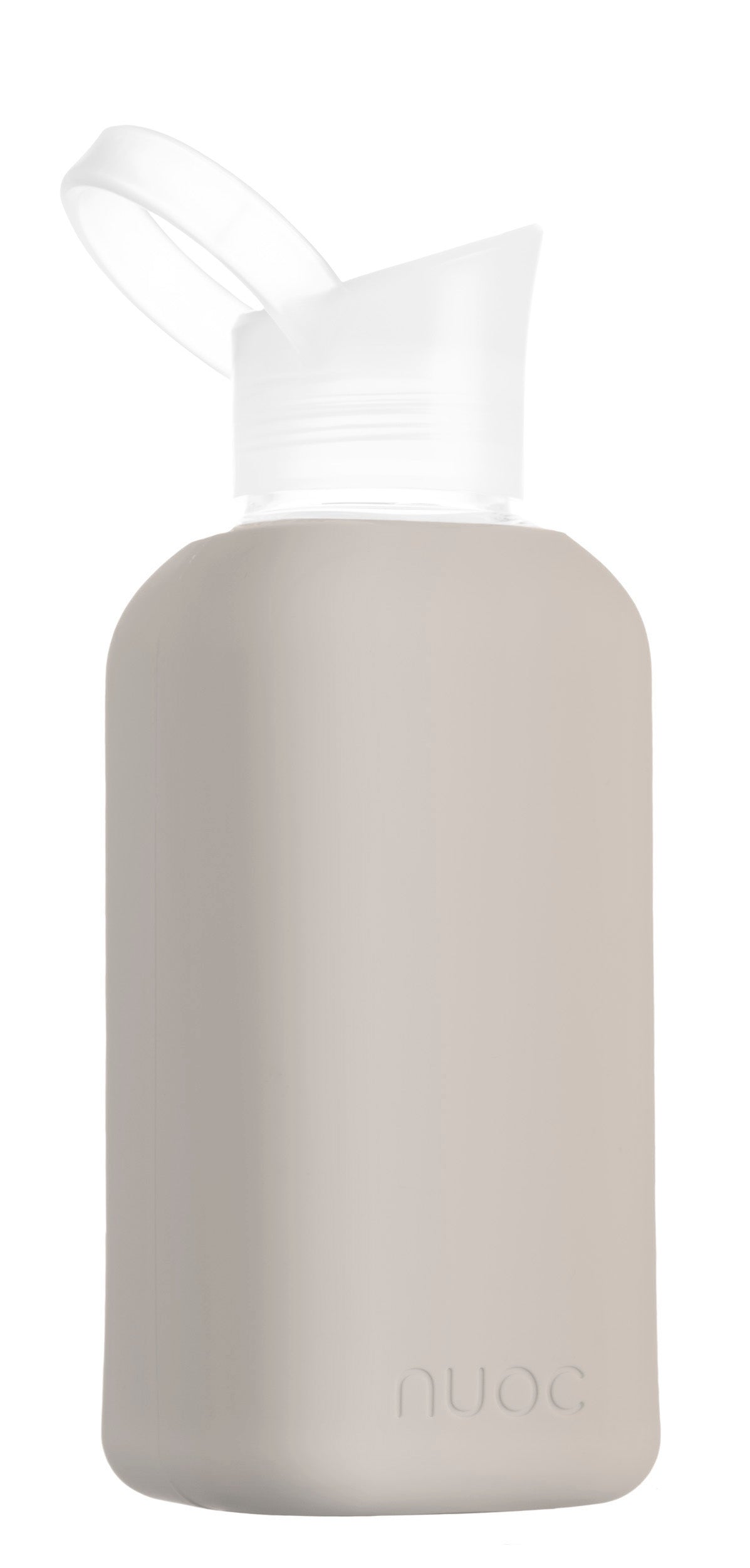 Eco glass bottle and silicon sleeve 500ml in light grey