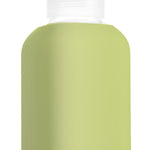 Eco glass bottle and silicon sleeve 500ml in lime