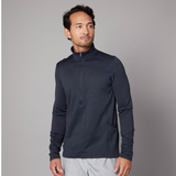 men zip neck jumper. Sustainable apparel 