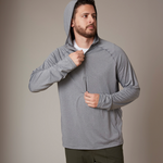 Men's Zip Neck Sun Hoodie in Cool Grey