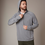 Men's Zip Neck Sun Hoodie in Cool Grey