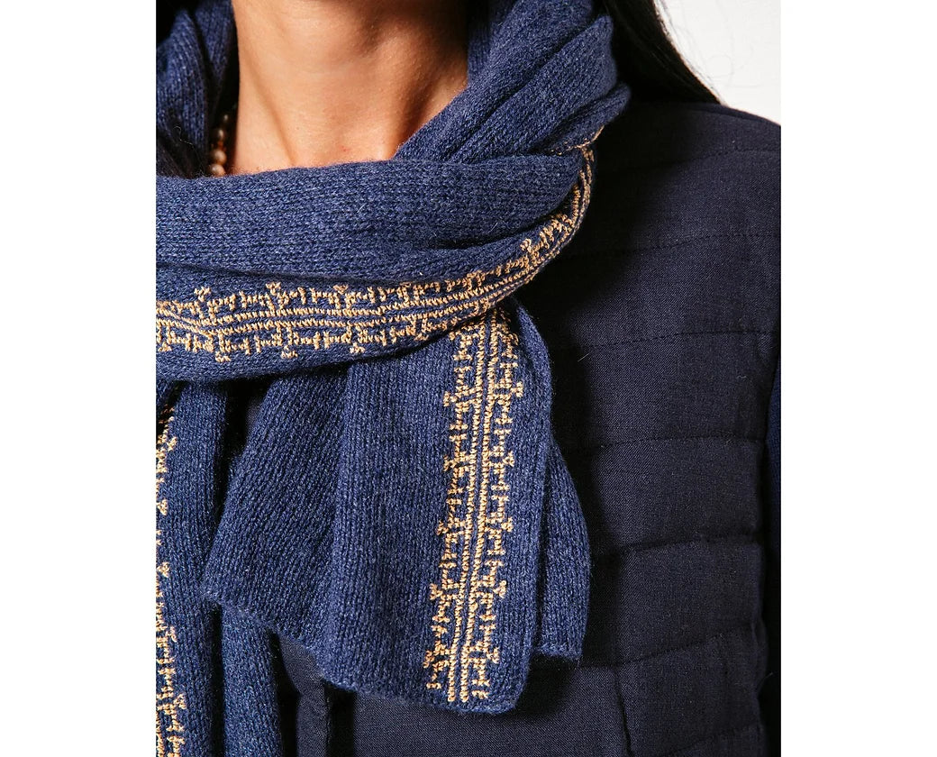 Unisex Cashmere Scarf Blue 