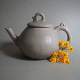 white clay teapot 