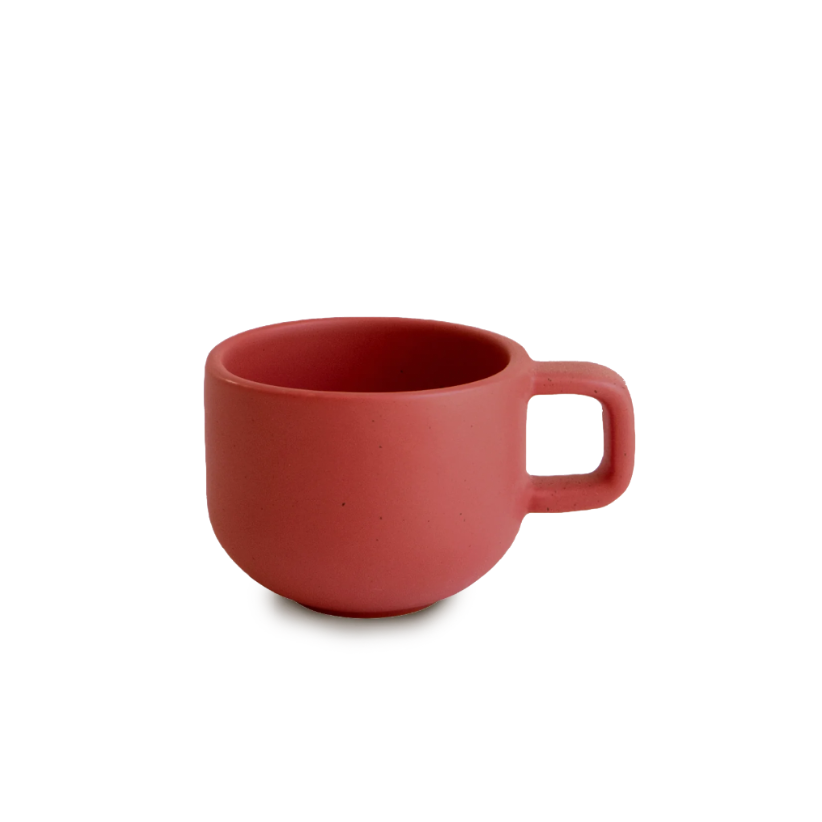 artisan ceramic cup in terracotta colour