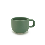 green handmade ceramic cup for hospitality 