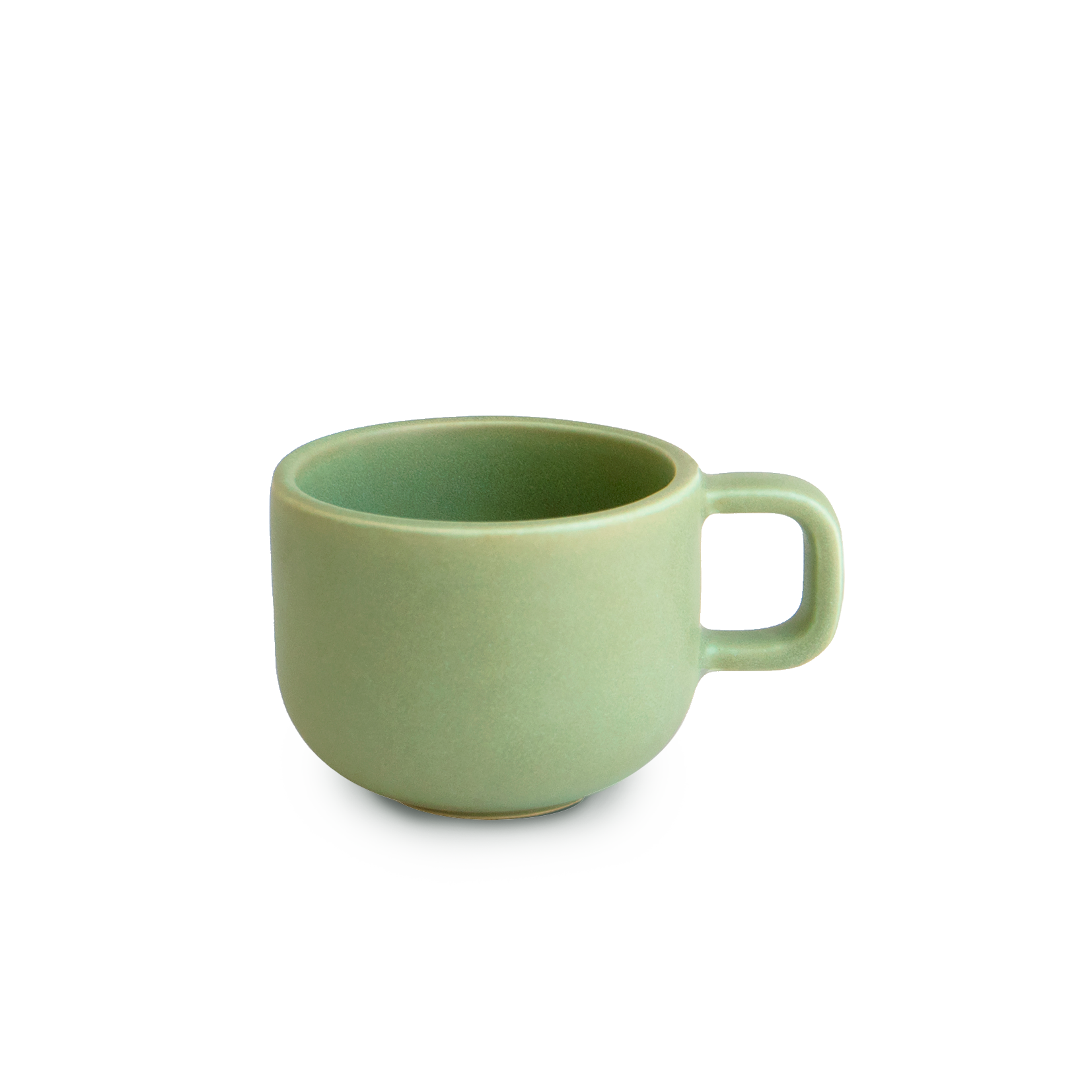 green mint ceramic cup