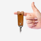 Vegan leather keyring